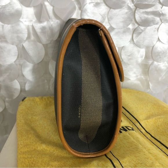 Vintage @ authentic Fendi Pequin  Clutch Handbag Late 80’s - Picture 2 of 16